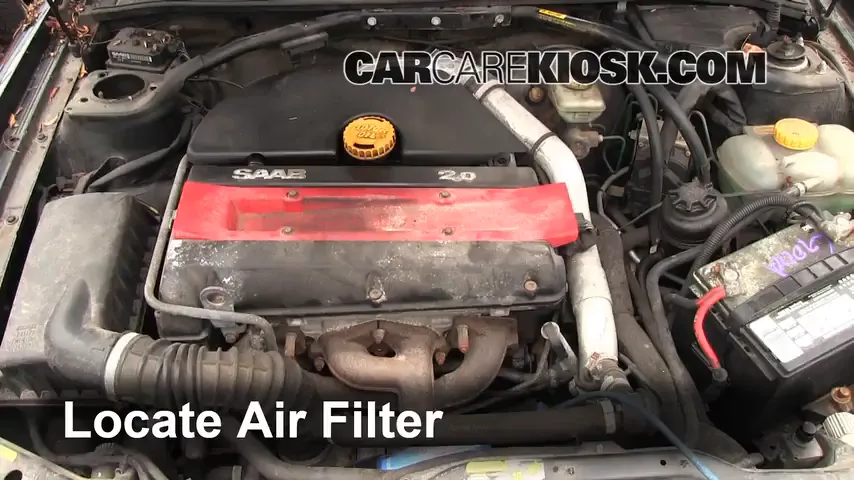 1996 Saab 900 SE Turbo 2.0L 4 Cyl. Turbo Convertible (2 Door) Air Filter (Engine)